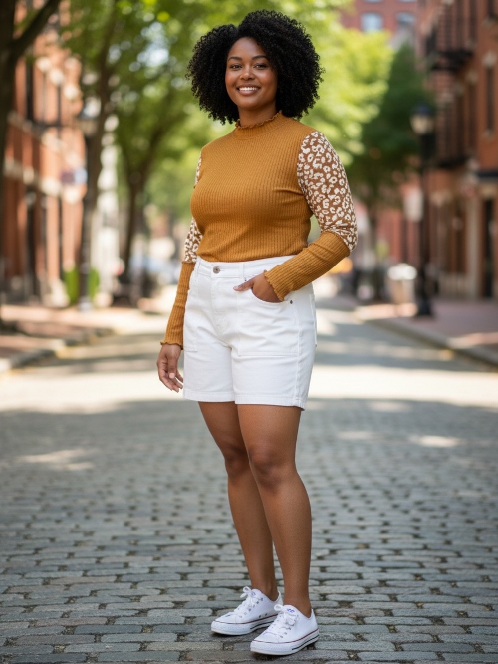 Nicole miller white denim front pocket shorts
